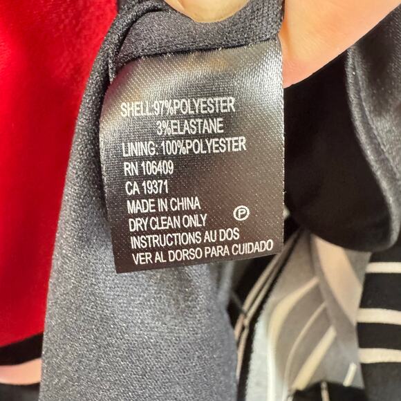 Tahari ASL NWT Colorful Striped Knee Length Fit & Flare Sleeveless Dress Size 10 - Picture 9 of 9